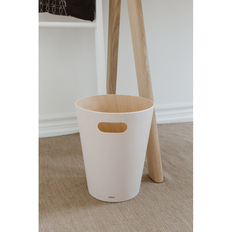 Natural Wood 2 Gallon Open Top Waste Basket