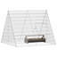  Cage à poulet argentée 43,31 po x 39,37 po x 33,46 po en acier galvanisé-1213272507
