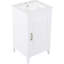 Meuble-lavabo de salle de bain avec lavabo - Finition peinte et poignée dorée-969074866