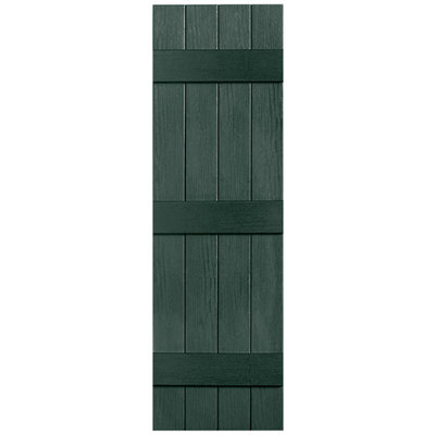 Three Batten Four Board Closed Vinyl Shutters Pair