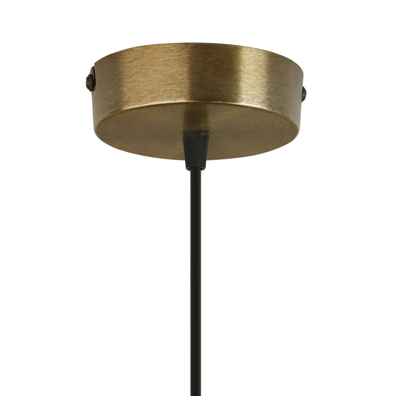 7"W Martin Brushed Brass Bell-Shaped Pendant Light