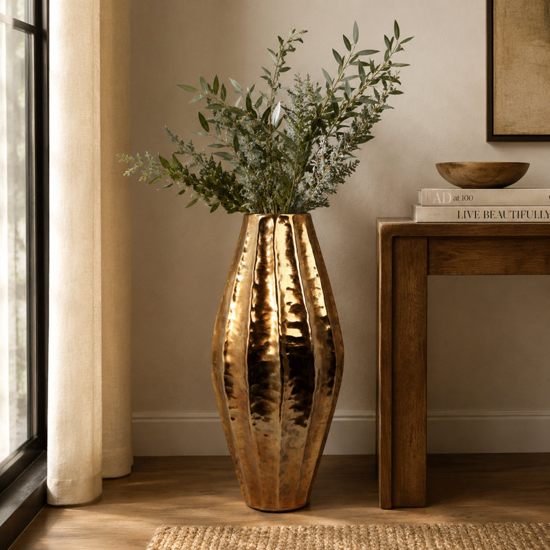 Vase de plancher Modern, H 27 po x l 12 po x P 12 po