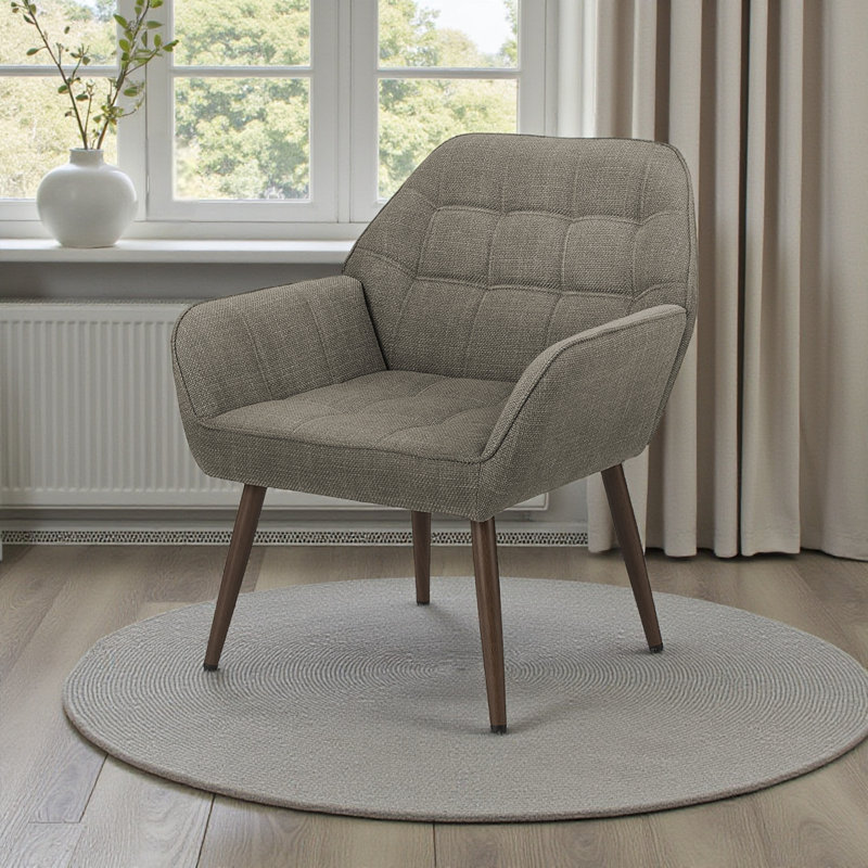 Fauteuil d'appoint en tissu brun clair Liann