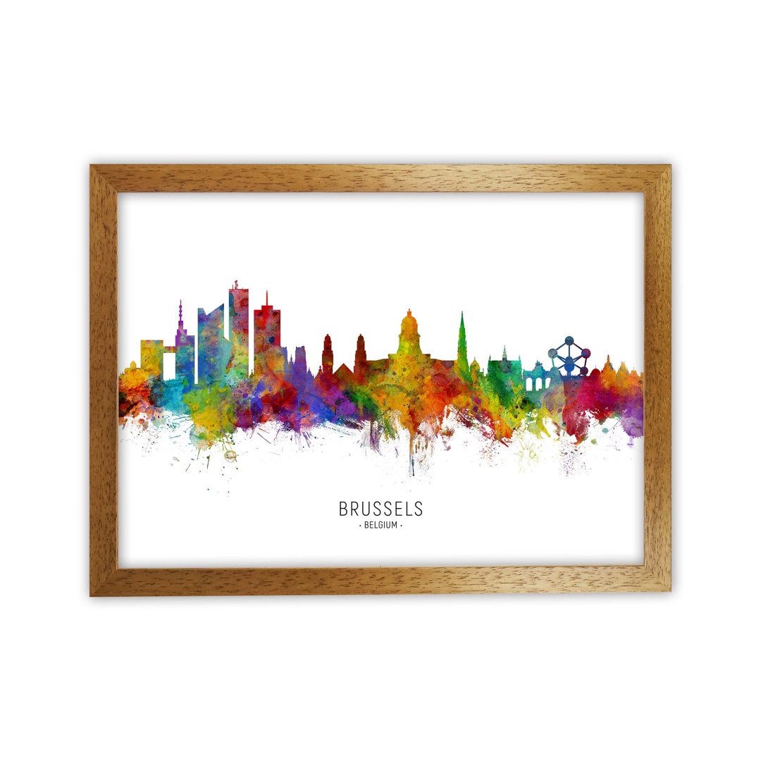 Brussels Belgium Skyline by Michael Tompsett - Print