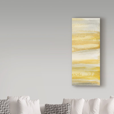 «Gray and Gold III», reproduction de peinture acrylique sur toile tendue