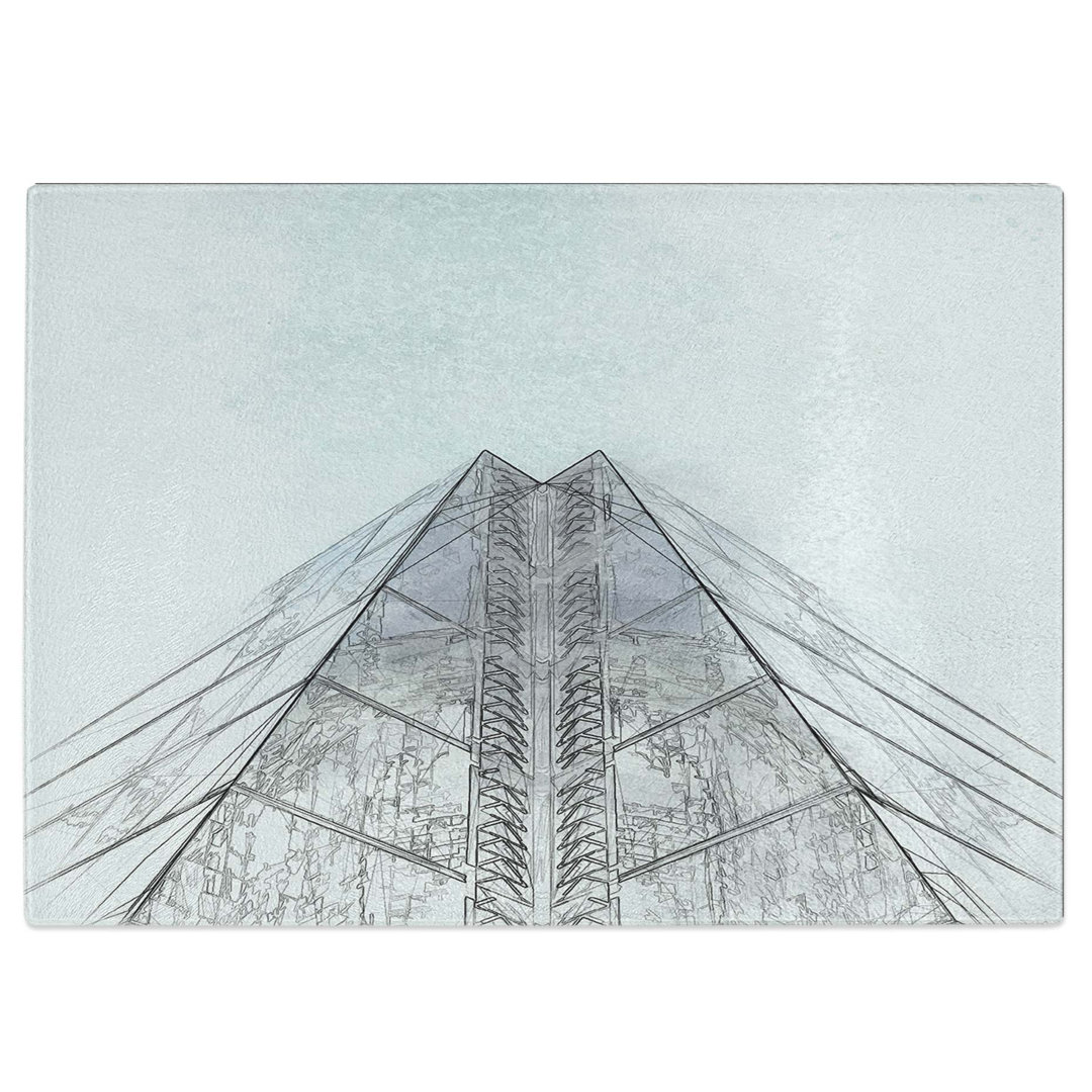 Tempered Glass Sketching the Architecture Vol.55 Chopping Board