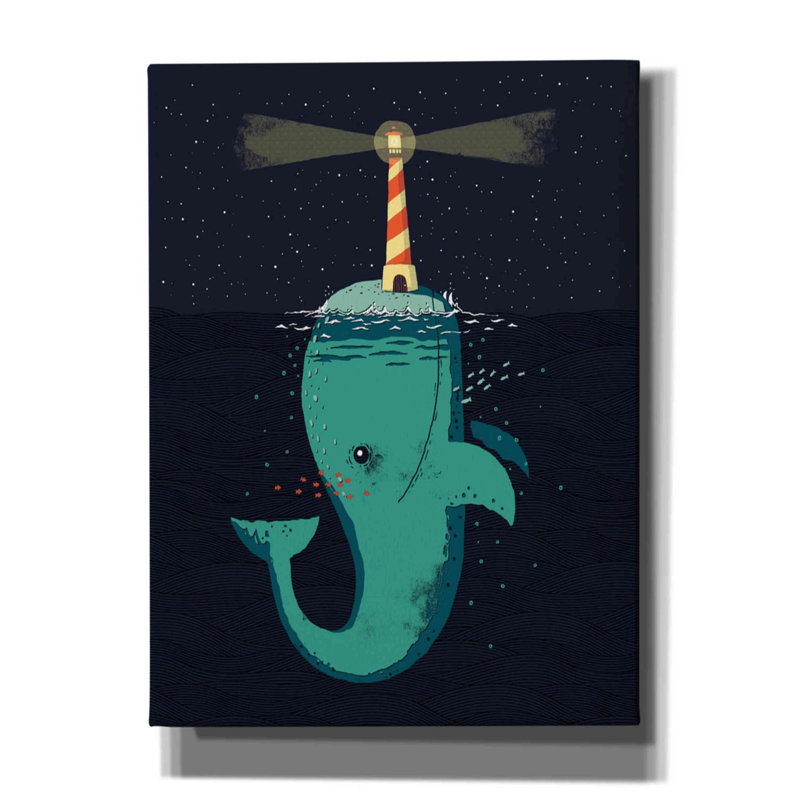 «King of The Narwhals» par Michael Buxton, art mural sur toile, H 54 po x l 40 po x P 1,5 po