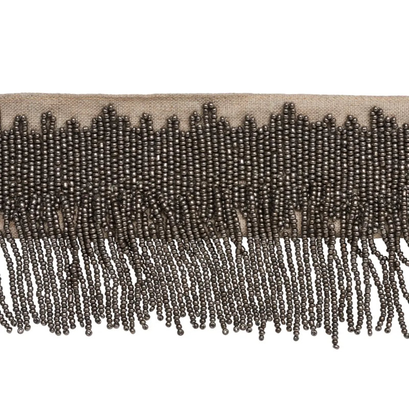 Starling Beaded Fringe, Pewter