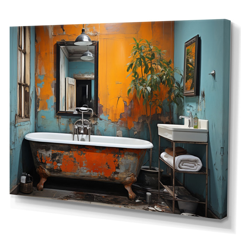 Impression sur toile de salle de bain, Urban Spa Oasis Decor - salle de bain Urban Oasis II, Toile tendue