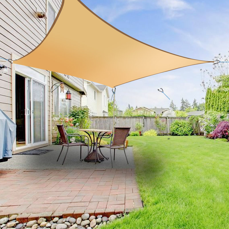 Dunnom 5m x 4m Rectangular Shade Sail, 500 cm H x 500 cm L, Light Green