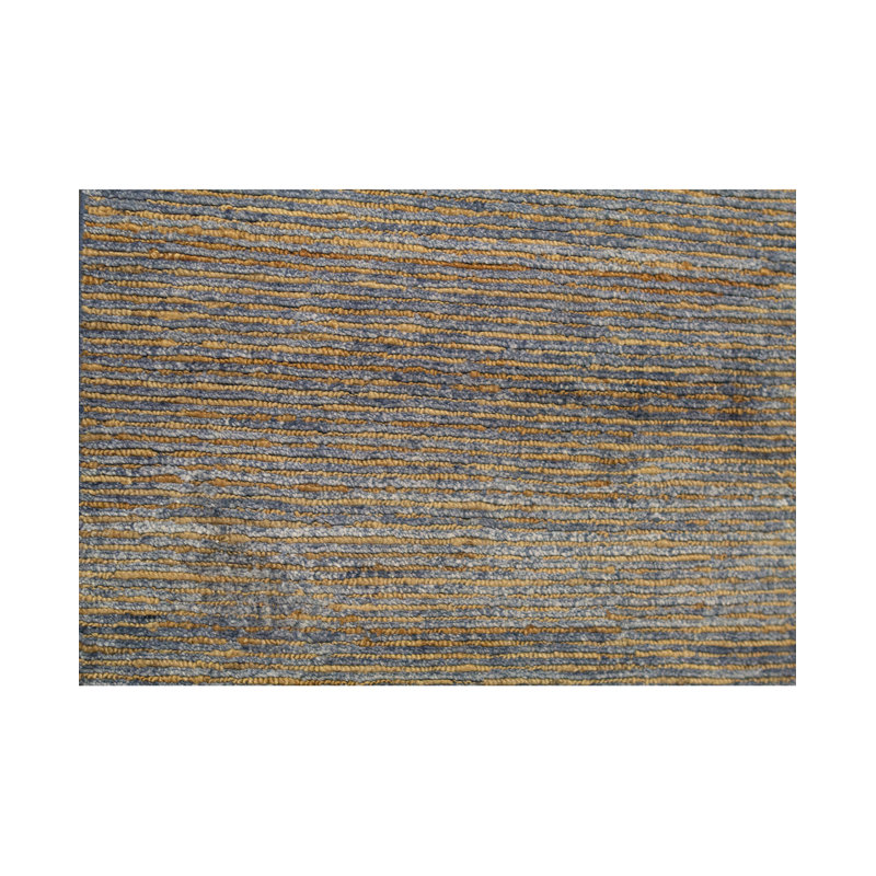 Tapis bleu et brun noué à la main de haute qualité