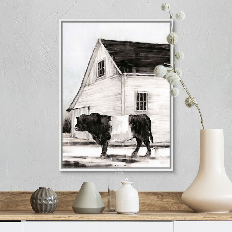 « Ceinturé Galloway II » par Ethan Harper, reproduction d’art sur toile, H 18 po x l 14 po x P 1,75 po, Cadre flottant blanc