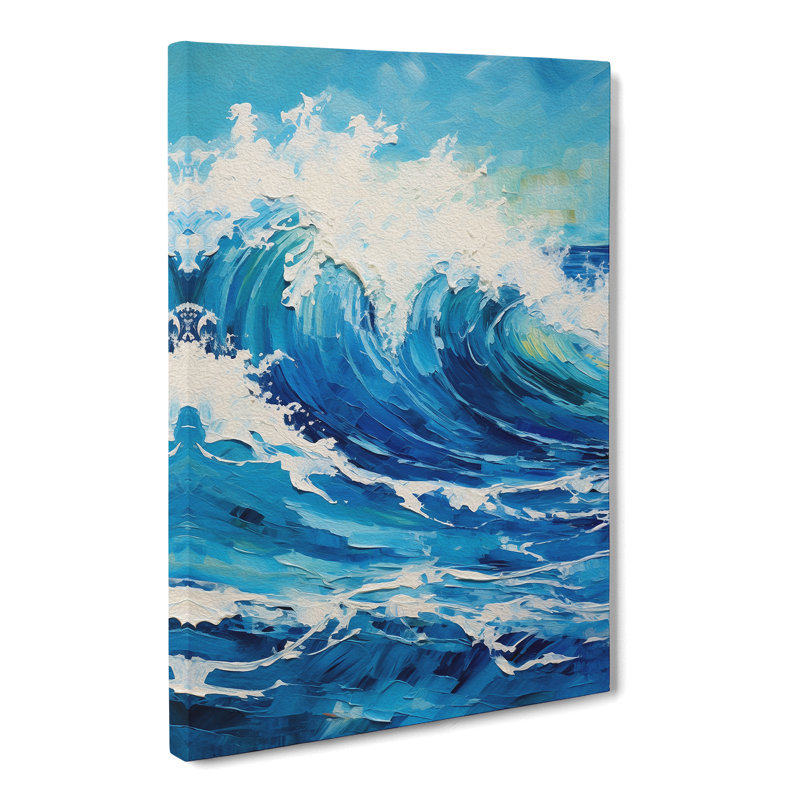 Ocean Expressionism Art - Wrapped Canvas