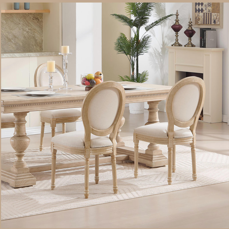 Chaises de salle à manger à dossier rond pour salon, cuisine et restaurant French Country
