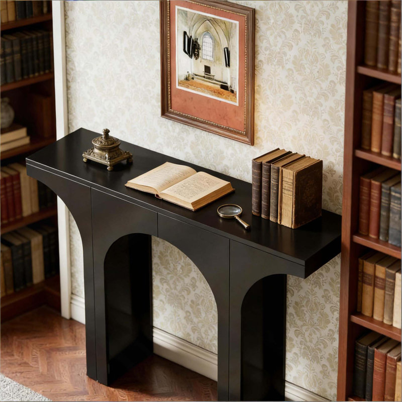 Console minimaliste en bois avec structure innovante pour un affichage décoratif élégant et un assemblage facile