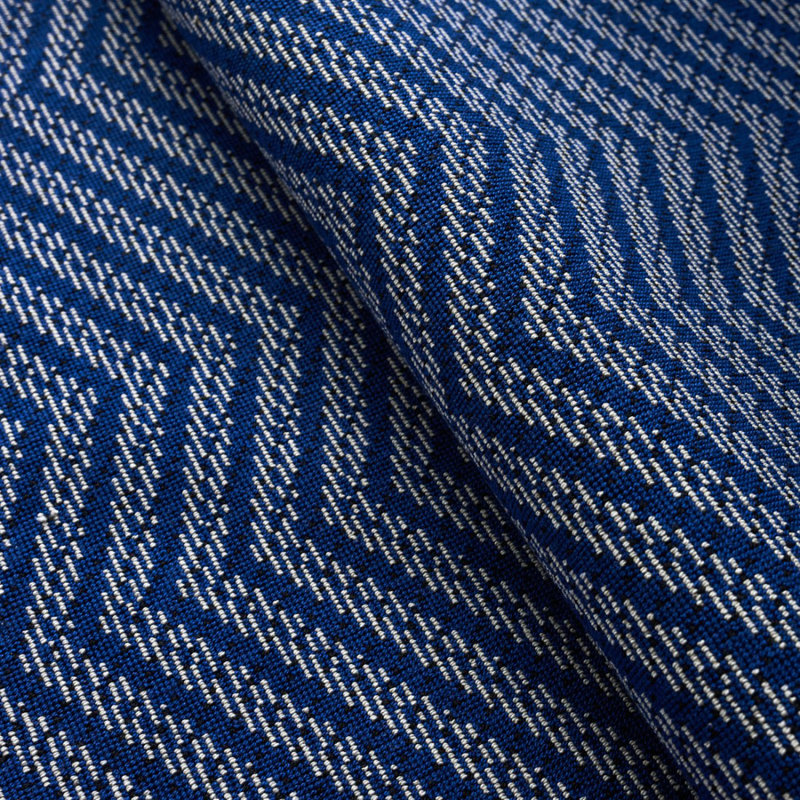 Tissu épinglé brun Schumacher x Stephanie Seal, Cobalt; cobalt