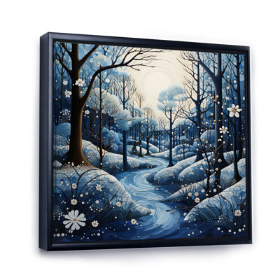 " Snow Flowers Tree Embrace Pointillism II "
