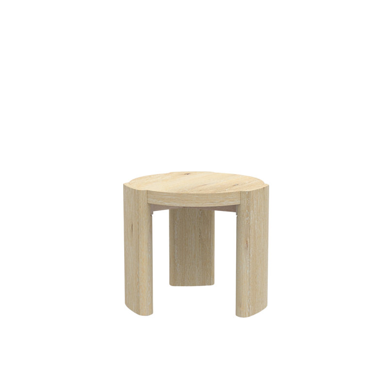Vibhuti 20" Round End Table, Driftwood