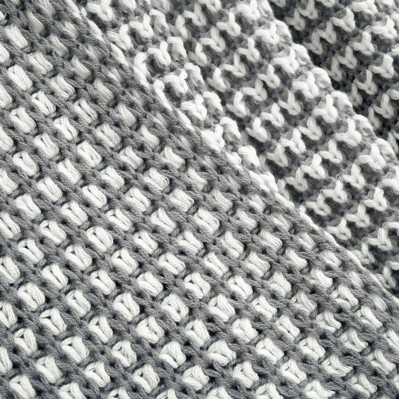 Jeté tricoté chic et doux Keil, Gris