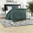 Comfortable Polyester Bedding Sets, Green Reversible Quilt For Home