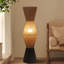 Brun clair + corde de chanvre noir + lampes sur pied sans fer