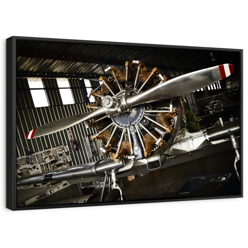 "Art mural hélice d'avion de guerre", H 9 po x l 13 po
