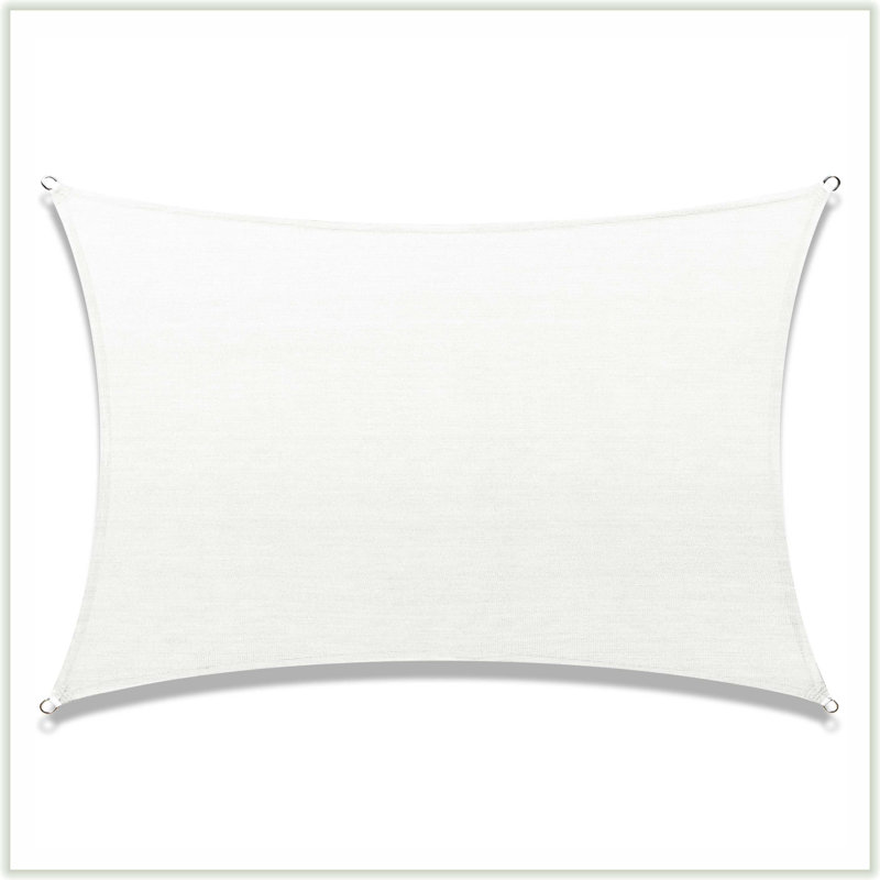 Toile d'ombrage rectangulaire en toile Colourtree, imperméable et anti-UV UPF50, Blanc, 16 pi x 20 pi