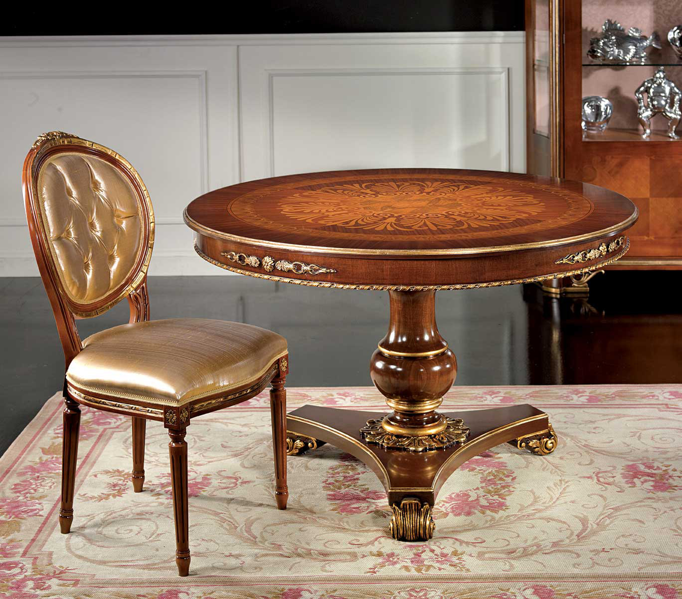David Michael Rosewood Solid Wood Pedestal Dining Table | Wayfair