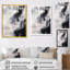 «White and Grey Ripples Of Stone III», reproduction d'art sur toile abstraite en marbre-762983741-762983738