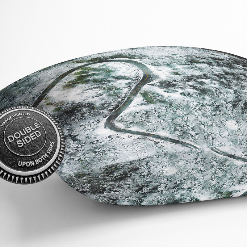 Winter Forest Vol.12 Scatter Cushion, 40cm H x 40cm W x 15cm D, Grey/Teal