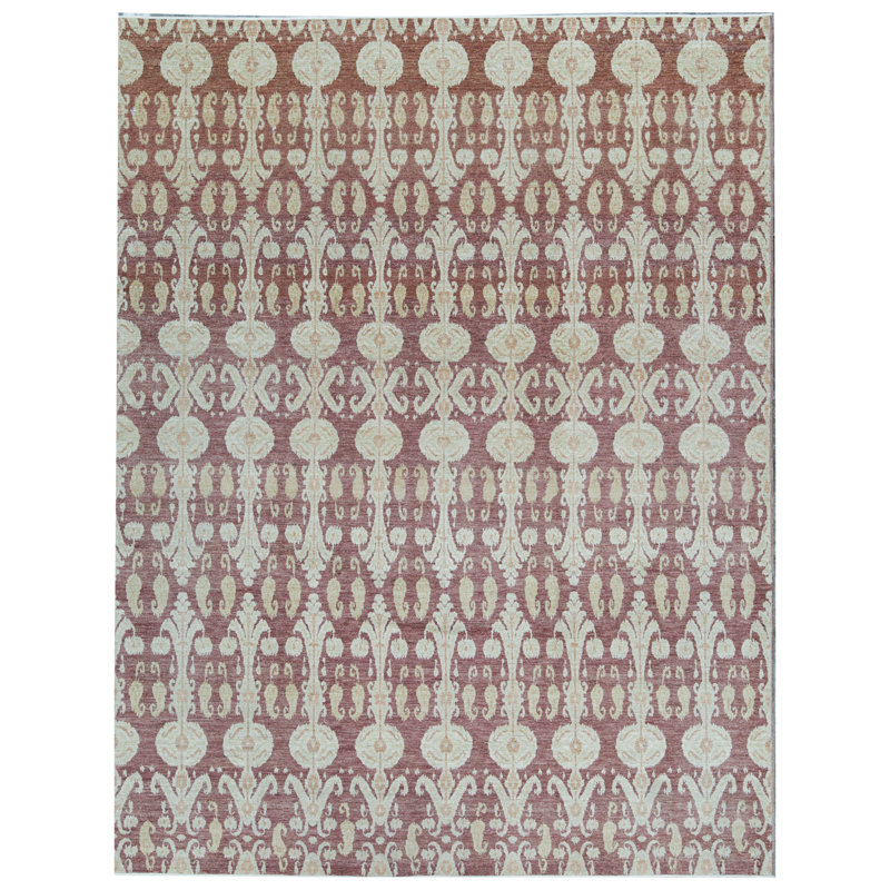 Floral Wool Ikat Area Rug