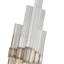 Viola 1 - Light LED Dimmable Modern Silver Leaf Flush Mount Sconce-353332123