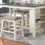 Ensemble de salle à manger à hauteur de comptoir 5 pièces avec rangement, chaises hautes et tabourets Modern Contemporary