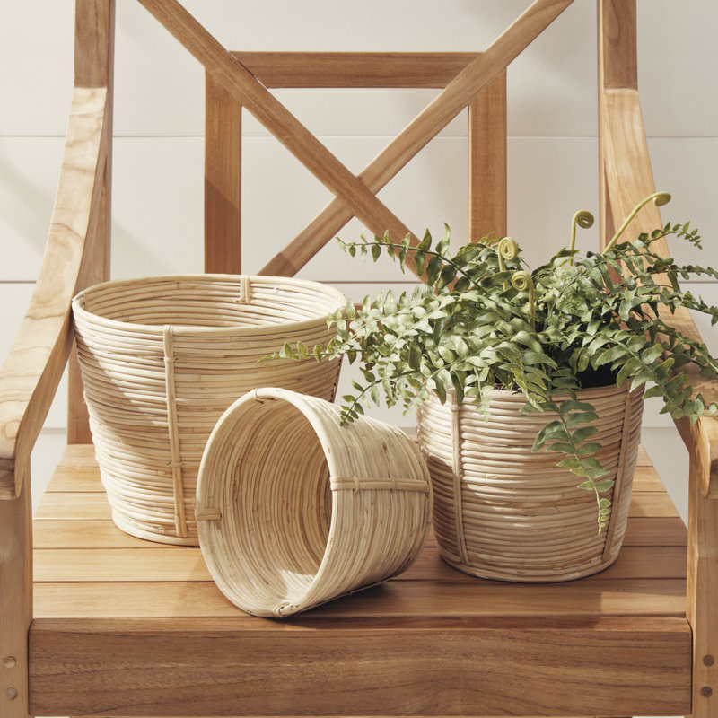 Kamal Handmade Rattan Decorative Basket Set