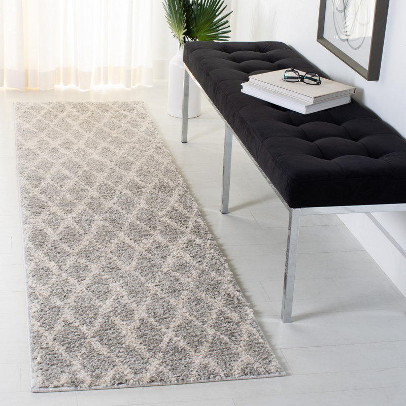 Tapis à motif géométrique Schuyler Performance, Tapis de couloir 2 pi 3 po x 8 pi