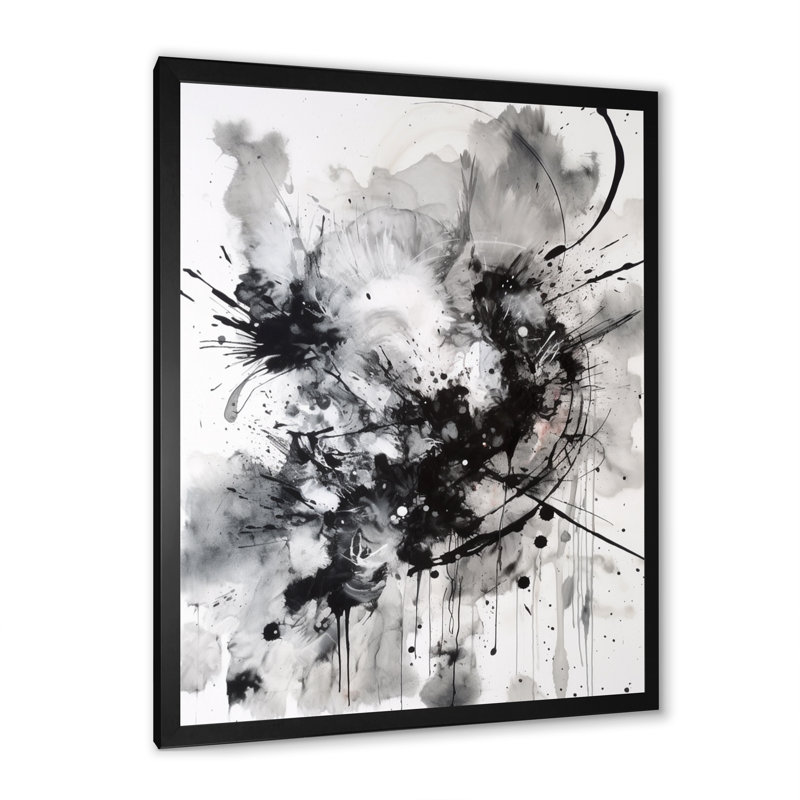 «Exploration des profondeurs du marbre noir II», reproduction sur toile, Cadre photo noir, H 44 po x l 34 po x P 1,5 po