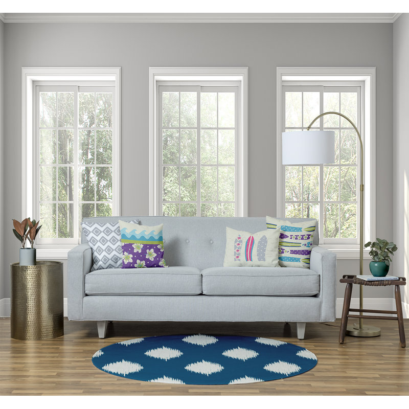 Gretel Chenille Polka Dots Indoor Rug, Round 5'