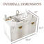 Meuble-lavabo simple 36 po en bois blanc avec lavabo en céramique, 2 tiroirs et armoire de rangement, bonde incluse - Meuble-lavabo-75887676