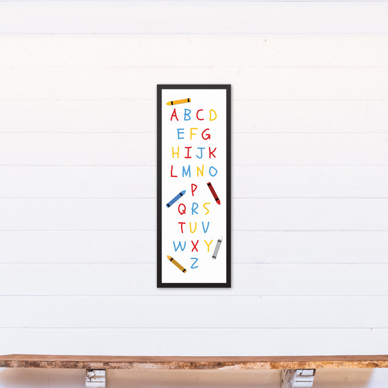 « abc », art sur toile Madiun, H 12 po x l 36 po x P 1,25 po, Toile tendue