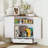 Dog Feeding Station With 2 Bowls - Corner Storage Cabinet For Medium/small Dogs With Food Storage, 4 Hooks, Innovative Hidden Drawer, And Adjustable Panel
