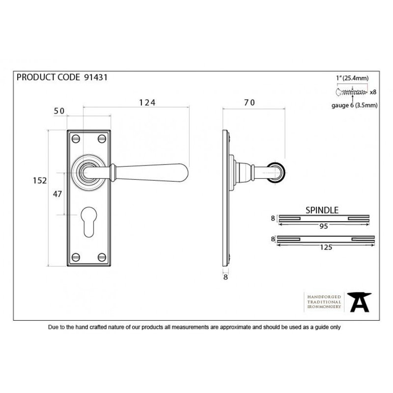 Newbury Lock Door Handle Kit, Polished Nickel