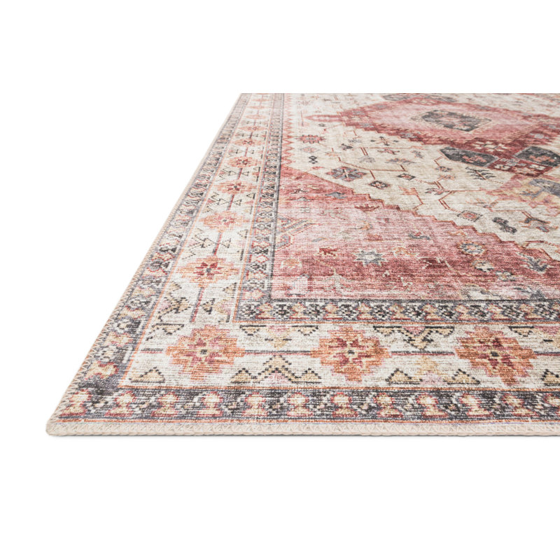 Tapis oriental ivoire / baie / gris foncé Gelo, Rectangle 2 pi 3 po x 3 pi 9 po