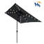 Parasol rectangulaire à lumière solaire 10X6.5Ft. Auvent Colorfast, manivelle pratique et fonction d'inclinaison.  Pour le patio, le jardin, la piscine. Évent noir à pôle noir, inclinaison rapide et facile. Pour la cour,-1514422085