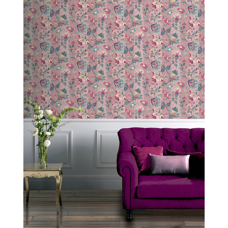 Papier peint Cornelia, Rose