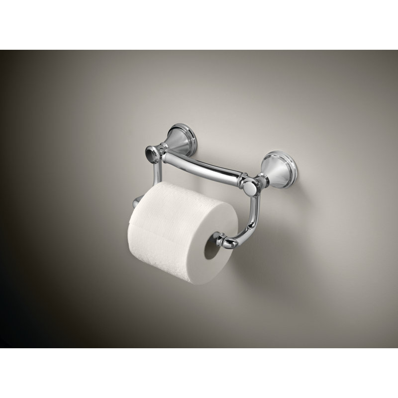 Bath Safety Wall Mount Toilet Paper Holder, Chrome