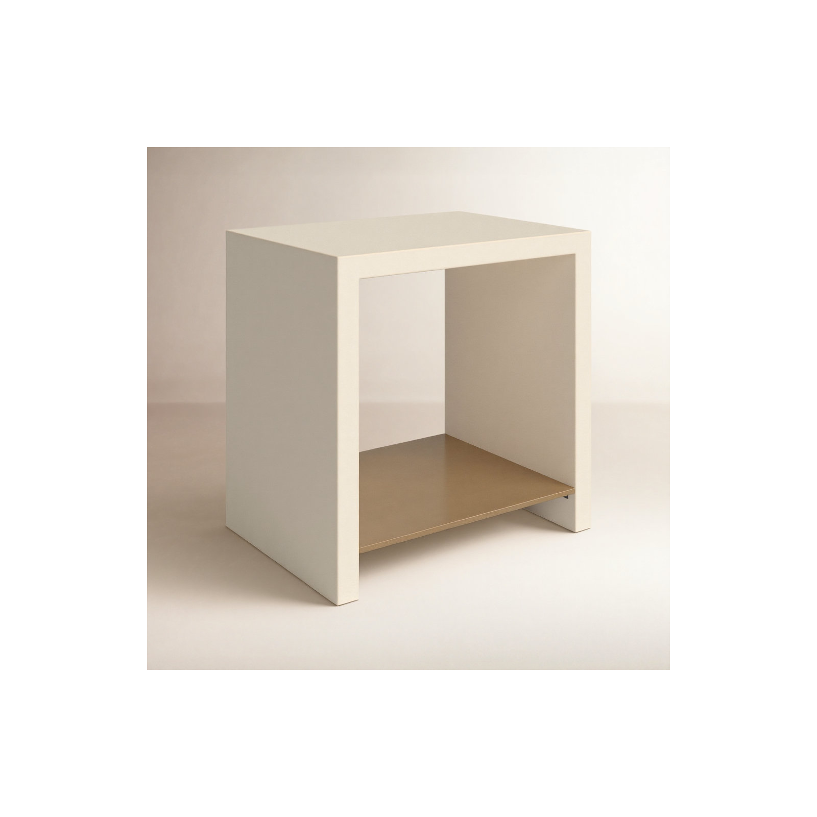 Fabria End Table, Parchment White
