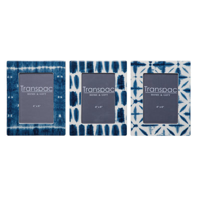  Ceramic Shibori Picture Frame Set of 3 Everyday Home Decorations