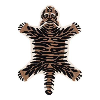 Unique Loom Tiger Playtime Kids Wool Rug