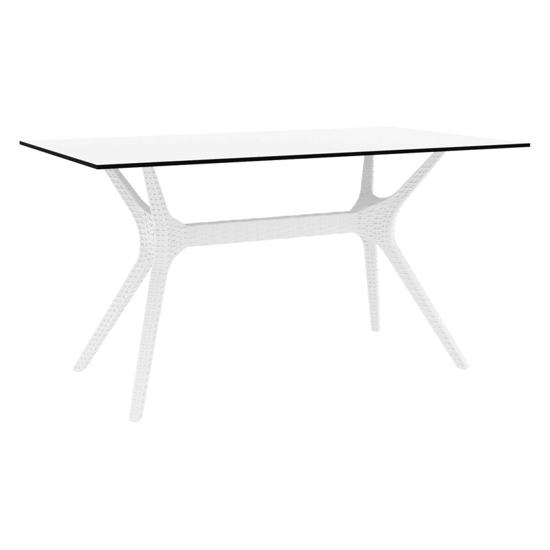 Table de salle à manger, Blanc, H 29,5 po x L 55 po x l 31,5 po