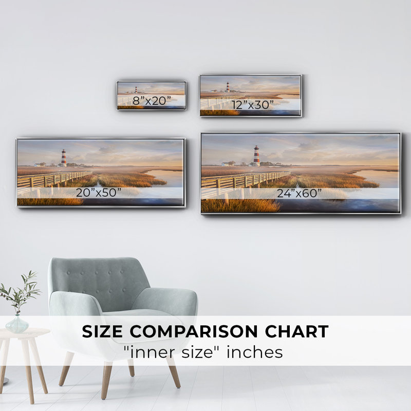 Private Path II- Framed Canvas, 8" H x 20" W
